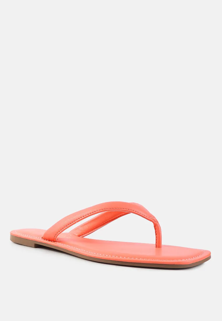 Tolpo Square Toe Thong Flats By Ruw