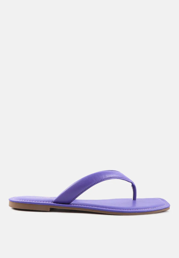 Tolpo Square Toe Thong Flats By Ruw