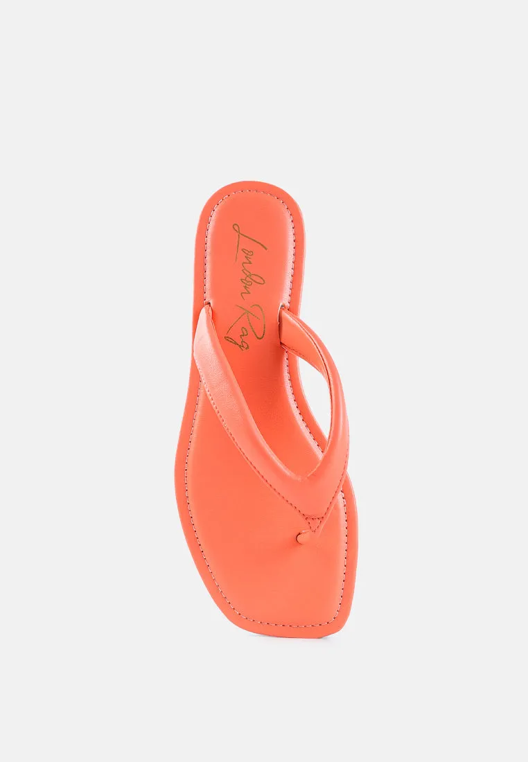 Tolpo Square Toe Thong Flats By Ruw