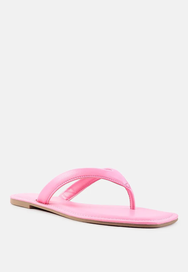 Tolpo Square Toe Thong Flats By Ruw