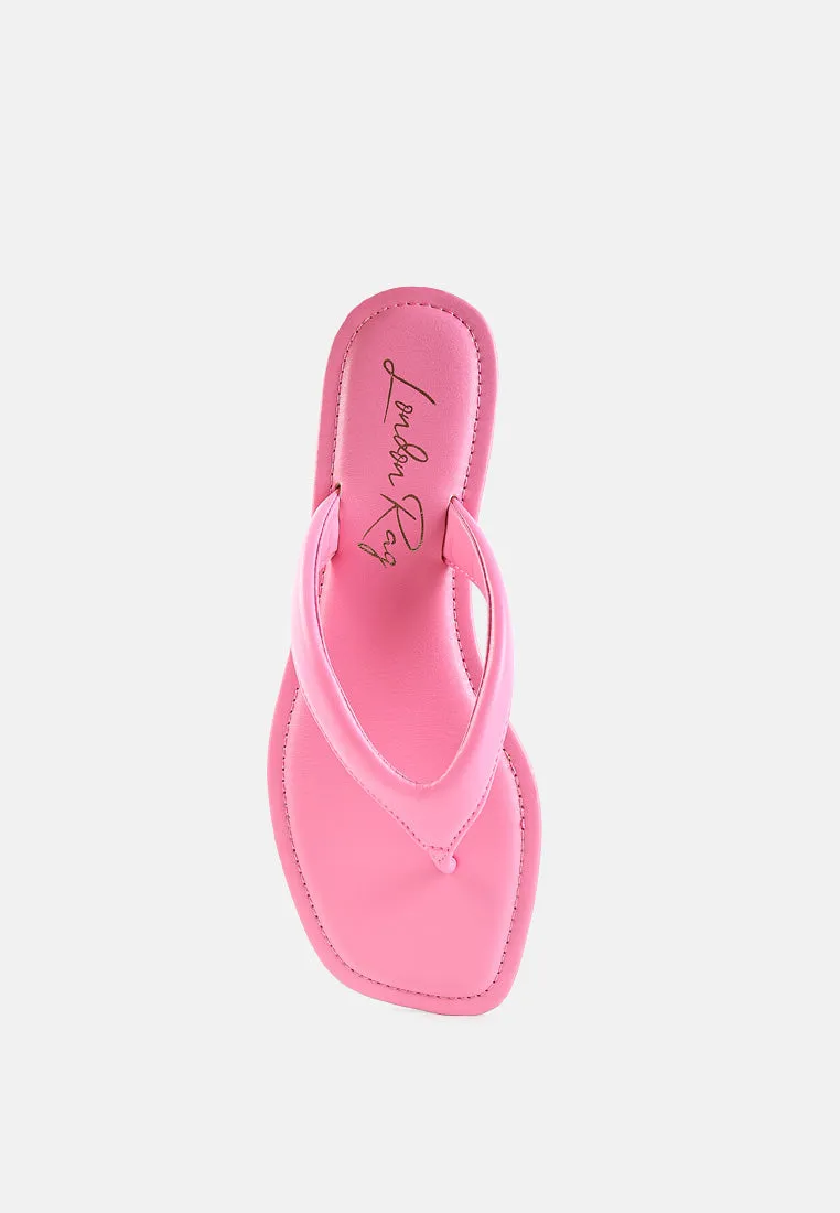 Tolpo Square Toe Thong Flats By Ruw