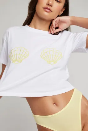 Uniform Baby Tee in White: Mermaid Edition