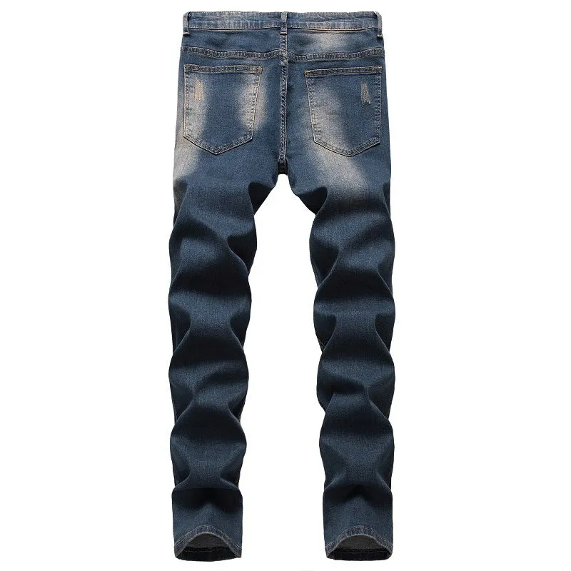 Younger Stretch Straight Pants Mid Waisted Jeans Men's Jeans